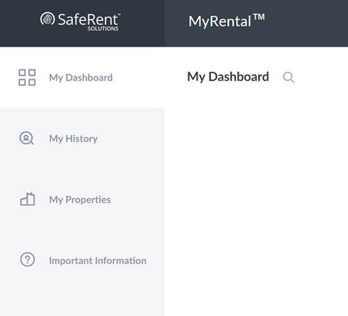 My Dashboard after logging in