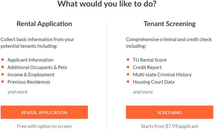 Select a screening package or individual report